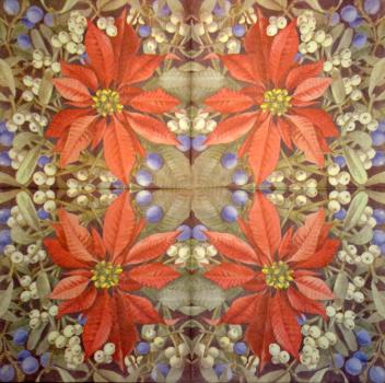 095 Christmas Flowers - 3-ply (95)
